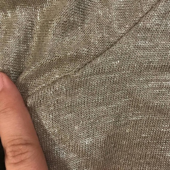 DREW Shay Linen Top in Metallic Gold Small - Picture 6 of 12